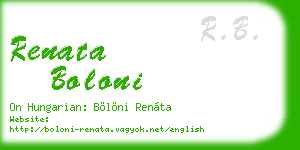 renata boloni business card